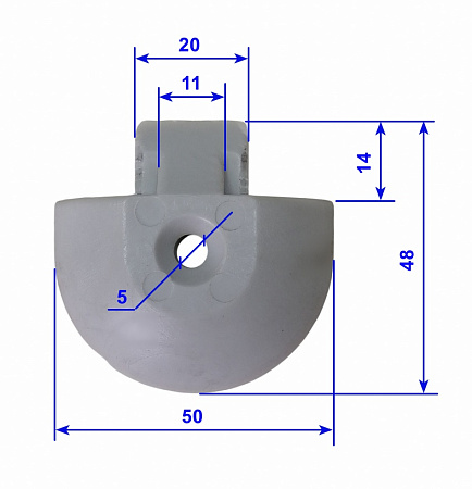 Пластиковое окончание для универсального крепежного профиля САМОХВАТ-МР