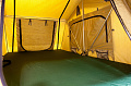 Палатка туристическая быстрораскладывающаяся СТОКРАТ для установки на крышу автомобиля с козырьком над входом и тамбуром (улучшеная ткань).