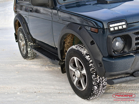 Расширители колёсных арок ВАЗ НИВА 4X4 URBAN 3D (передние 70 мм, задние 70 мм)