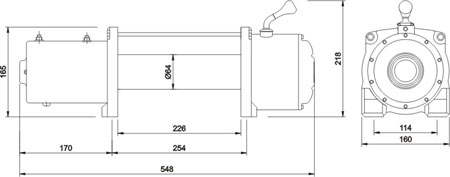 Лебедка автомобильная СТОКРАТ LD 9.0 SW, 9000 lbs, 12V, 5.0 л.с.