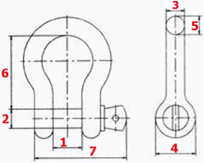 Комплект шаклов 3,25т (5/8) в сумке PRO-4x4 (2шт) 