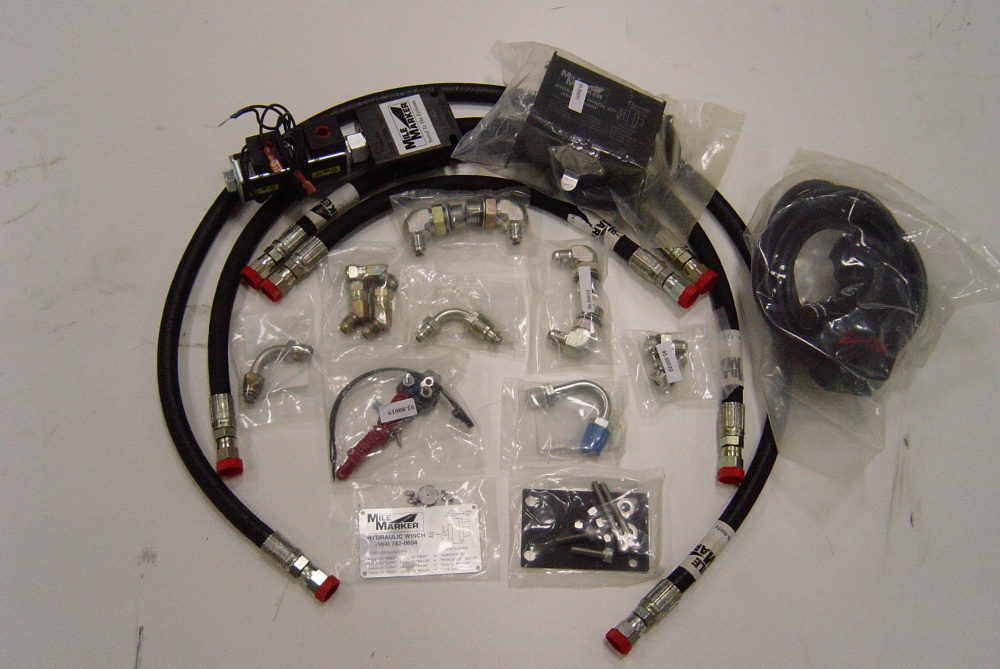 Набор шлангов и клапанов для подключения гидравлических лебедок Mile Marker на автомобилях HUMMER H1