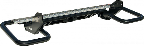 Бампер РИФ задний Mitsubishi L200 2005+ с квадратом под фаркоп трубный