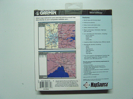 World Map CD with Trip and Waypoint manager kit.