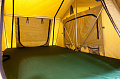 Палатка туристическая быстрораскладывающаяся СТОКРАТ для установки на крышу автомобиля с дополнительным тамбуром (улучшеная ткань).