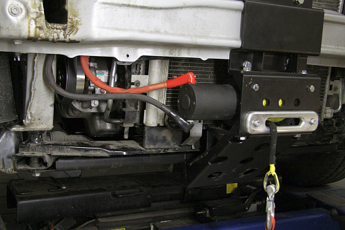 Комплект для скрытой установки лебедки STOKRAT STO QX 4.5 SL на автомобиль Рено Дастер (Renault DUSTER)