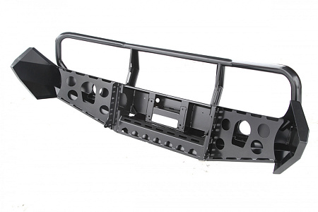 Бампер РИФ передний Nissan Navara D40/Pathfinder R51 2010+ с доп. фарами и кенгурином