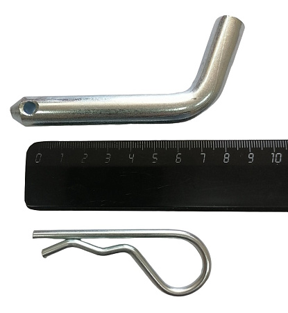 Палец 1/2"(12,7мм) с клипсой для фиксации переходника в фаркопе американского типа (квадрат)