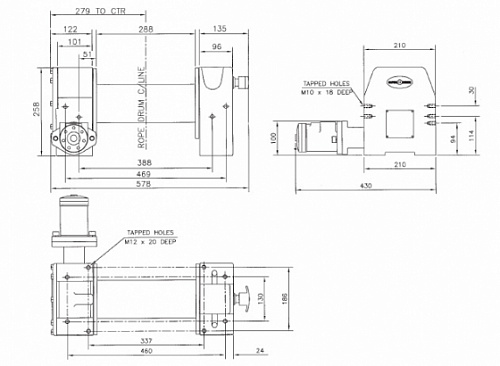 Гидравлическая лебедка Superwinch H14W червячная