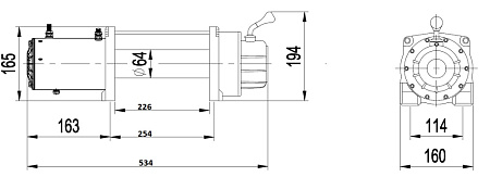 Лебедка автомобильная СТОКРАТ SD 8.0 SW, 12V, 5.5 л.с.