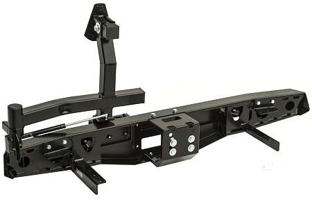 Бампер РИФ задний УАЗ Хантер с площадкой под лебедку, калиткой и фонарями лифт