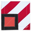 Флажки со световозвращающей лентой для буксировочных ремня/троса комплект  2 шт. (красный) оксфорд