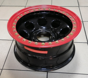 Диск колесный стальной с БедЛоком (BeadLock) 17x8, 6x139.7 мм, красный